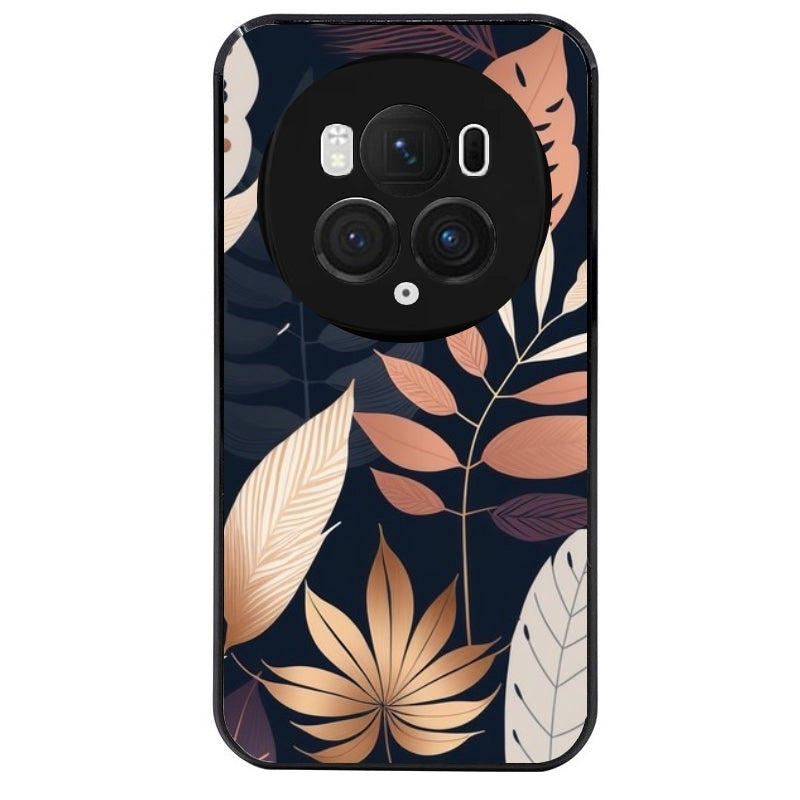 Coque noire taperso pour Magic 5 6 LITE et PRO avec motif jungle et feuilles protection antichoc personnalisée
