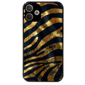 Coque noire taperso pour OPPO A5 PRO 4G et 5G avec motif zebre gold protection antichoc personnalisée