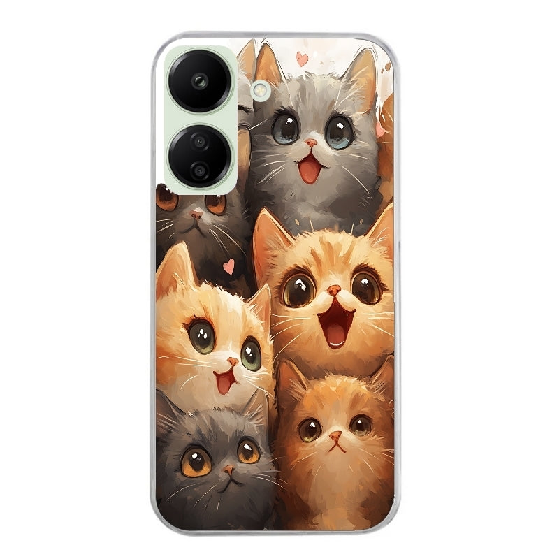 Coque taperso pour POCO C65 4G avec motif chat smile protection antichoc personnalisée