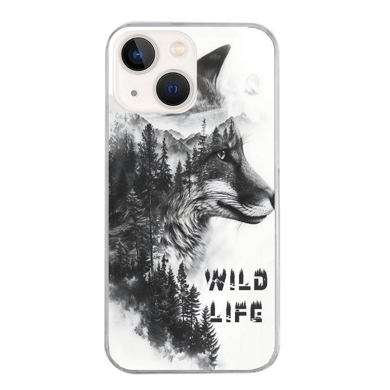Coque taperso pour Iphone 12 et PRO MINI PRO MAX avec motif renard fox wild protection antichoc personnalisée