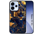Coque noire taperso pour OPPO Reno 15 et F FS 5G avec motif tigre et fleur protection antichoc personnalisée