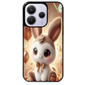 Coque noire taperso pour Redmi Note 14 et PRO PLUS 4G 5G avec motif lapin ballon protection antichoc personnalisée