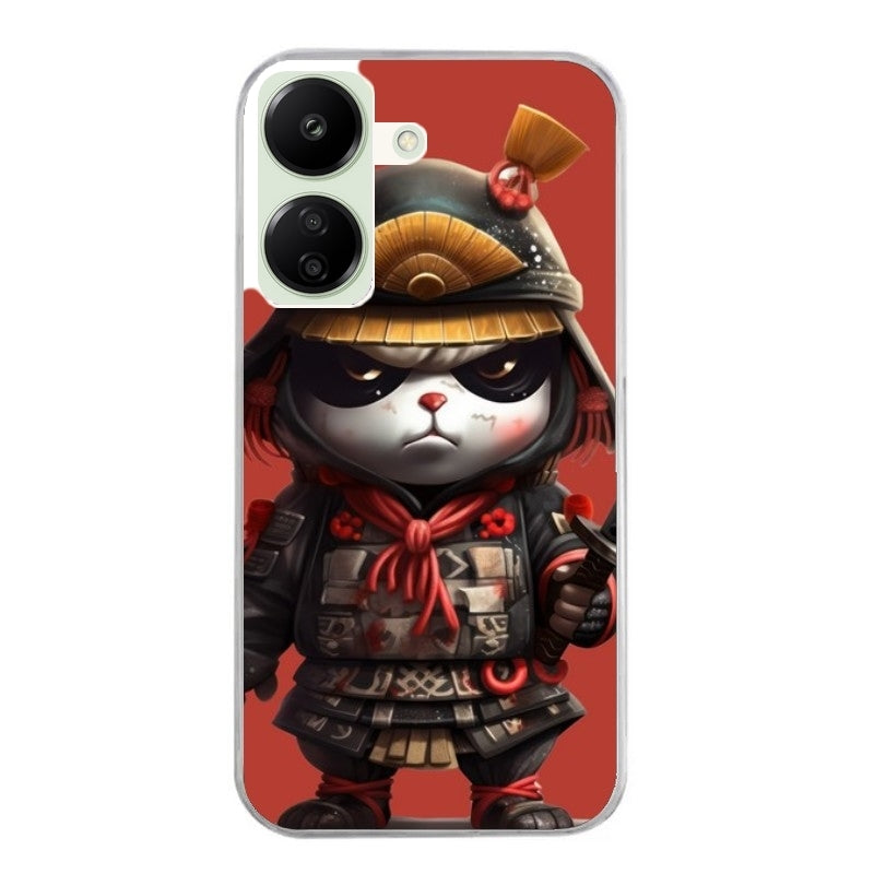 Coque taperso pour Redmi 13C 4G et 5G avec motif panda et samourai protection antichoc personnalisée