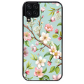 Coque noire taperso pour galaxy A22 A32 A52 A52S 4G 5G  avec motif fleur de printemps protection antichoc personnalisée