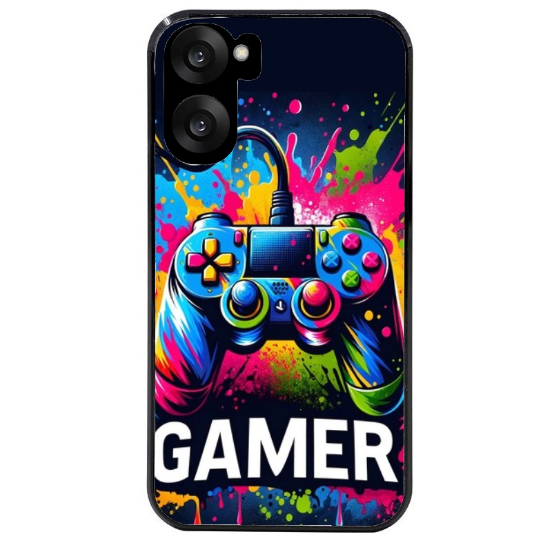 Coque noire taperso pour OnePlus Nord CE5 avec motif gamer protection antichoc personnalisée