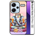 Coque noire taperso pour Redmi Note 13 PRO PLUS 5G avec motif elephant namaste protection antichoc personnalisée