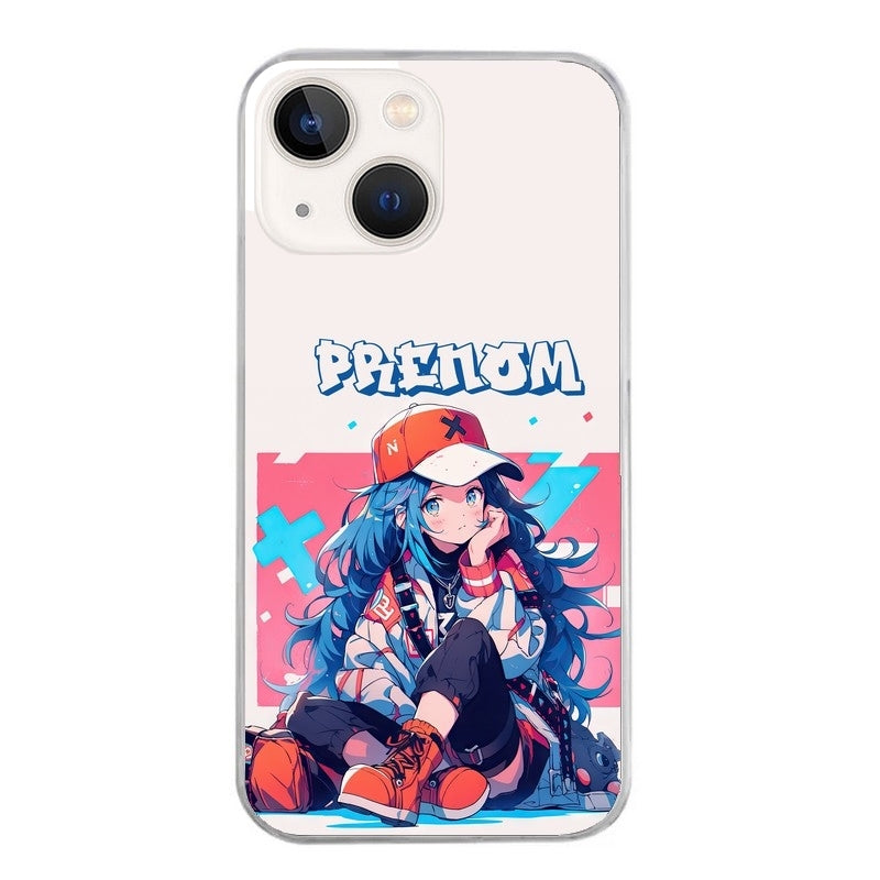 Coque taperso pour Iphone 14 et PRO PLUS PRO MAX avec motif anime casquette personnalise protection antichoc personnalisée