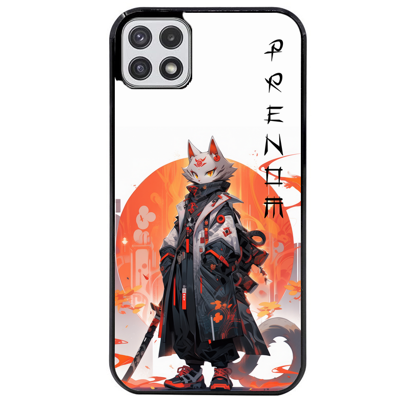 Coque noire taperso pour galaxy A22 A32 A52 A52S 4G 5G  avec motif anime chat japan personnalise protection antichoc personnalisée