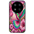 Coque noire taperso pour Magic 7 LITE et PRO avec motif colibri et fleurs protection antichoc personnalisée