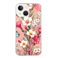 Coque taperso pour Iphone 15 et PRO PLUS PRO MAX avec motif fleur rose protection antichoc personnalisée