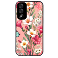 Coque noire taperso pour OnePlus Nord 5 avec motif fleur rose protection antichoc personnalisée