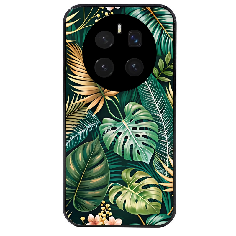 Coque noire taperso pour Magic 7 LITE et PRO avec motif jungle dore protection antichoc personnalisée