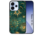Coque noire taperso pour OPPO Reno 15 et F FS 5G avec motif lune et astro protection antichoc personnalisée