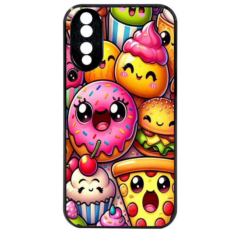 Coque noire taperso pour Honor 70 LITE 90 et LITE avec motif anime donut kawaii protection antichoc personnalisée