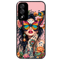 Coque noire taperso pour OnePlus Nord 5 avec motif femme papillon protection antichoc personnalisée