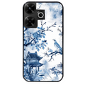 Coque noire taperso pour POCO M6 4G avec motif japan art protection antichoc personnalisée