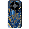 Coque noire taperso pour Magic 8 LITE et PRO avec motif marbre bleu agathe protection antichoc personnalisée