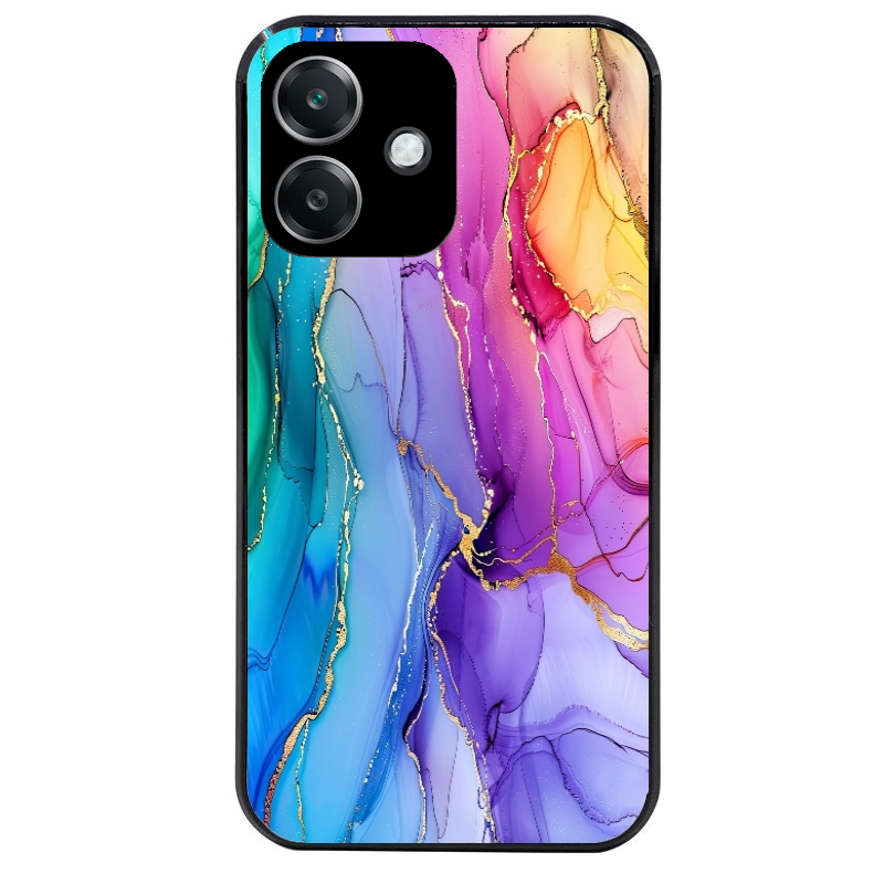 Coque noire taperso pour OPPO A40 avec motif marbre tie dye protection antichoc personnalisée
