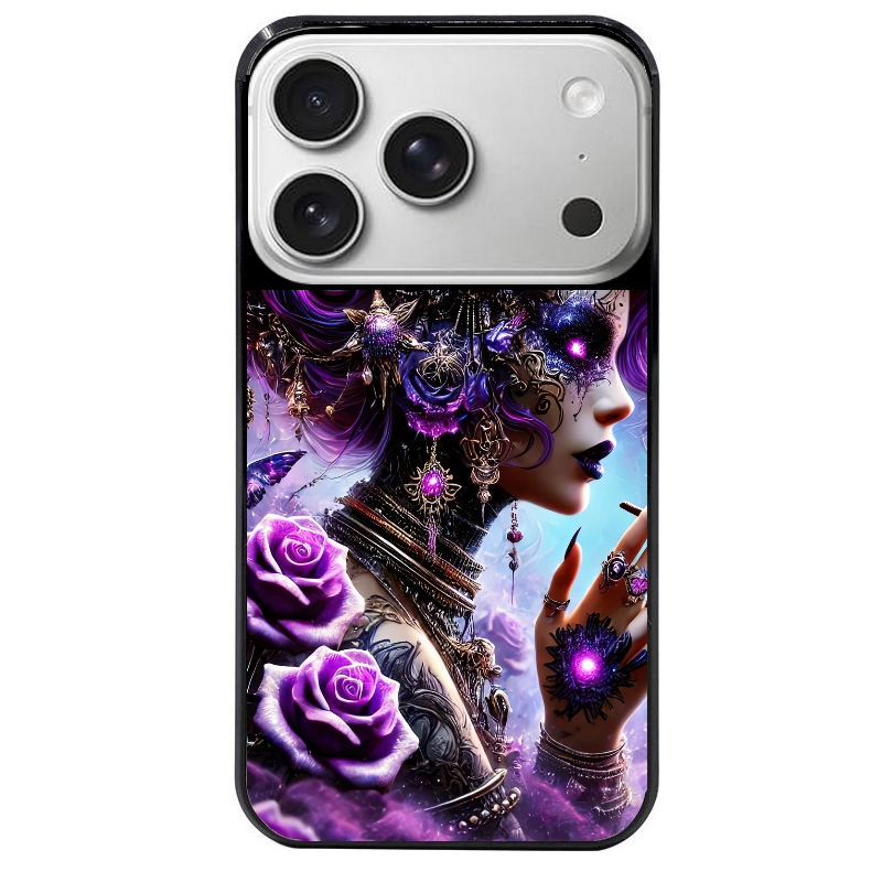 Coque noire taperso pour Iphone 17 17E AIR MAX PRO avec motif fee style steampunk protection antichoc personnalisée