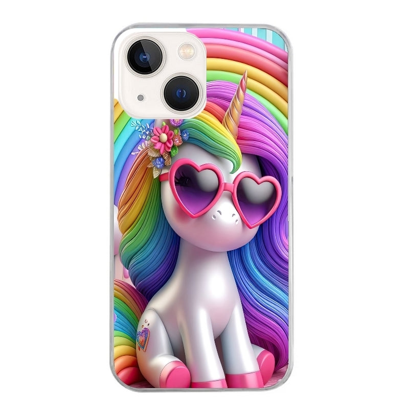 Coque taperso pour Iphone 15 et PRO PLUS PRO MAX avec motif licorne pop art protection antichoc personnalisée