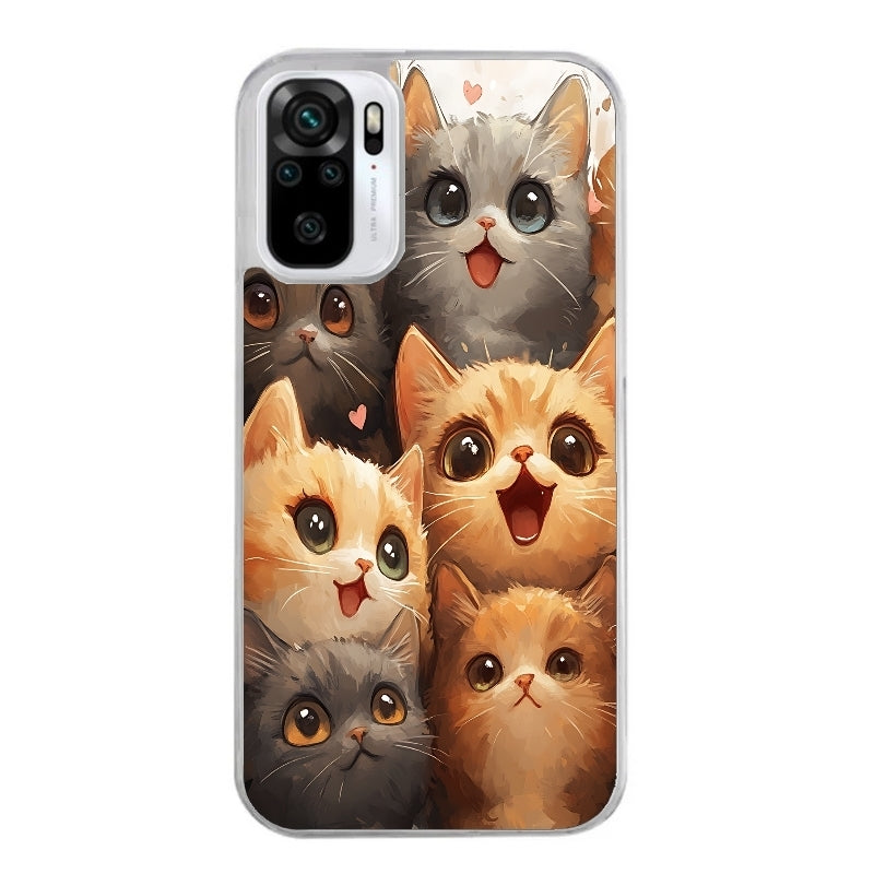 Coque taperso pour Redmi Note 10 4G 5G PRO 10S avec motif chat smile protection antichoc personnalisée