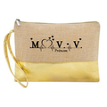 Pochette ma vie MVV personnalisée en jute et doré en jute et doré