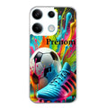 Coque taperso pour POCO X6 5G avec motif foot color personnalisee protection antichoc personnalisée