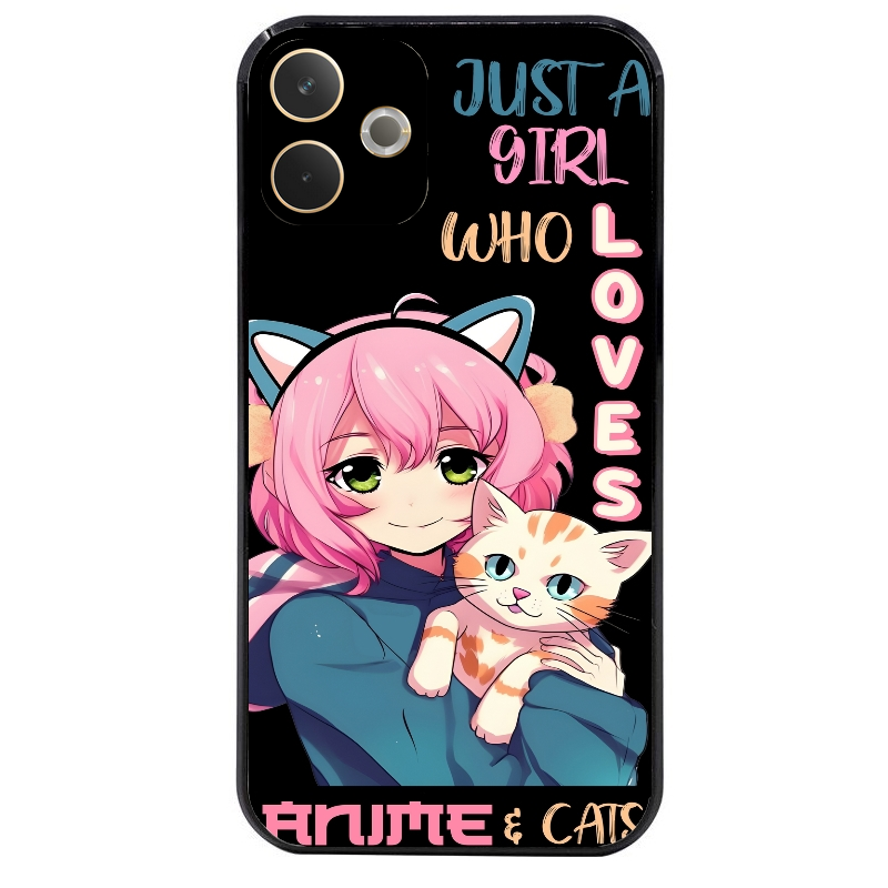 Coque noire taperso pour OPPO A5 PRO 4G et 5G avec motif anime et chat protection antichoc personnalisée