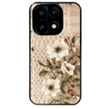 Coque noire taperso pour OnePlus 15 avec motif bois et dentelle 2 protection antichoc personnalisée