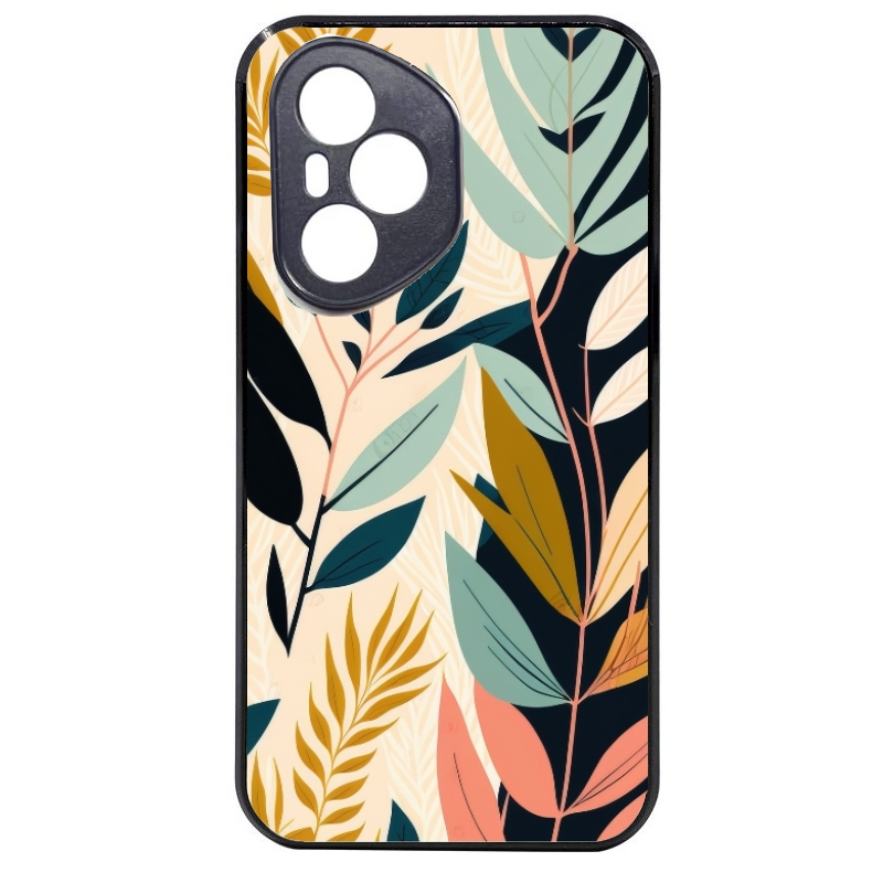 Coque noire taperso pour Honor 400 et Lite Pro Smart avec motif vintage et fleur protection antichoc personnalisée