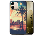 Coque noire taperso pour OPPO A6 A6X 4G et 5G avec motif hawaii retro protection antichoc personnalisée