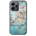 Coque noire taperso pour Redmi 12 4G et 5G avec motif fleur sakura personnalisee protection antichoc personnalisée