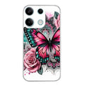 Coque taperso pour POCO M6 PRO 4G avec motif papillon rose protection antichoc personnalisée