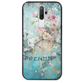 Coque noire taperso pour OPPO A5 A9 2020 avec motif fleur sakura personnalisee protection antichoc personnalisée
