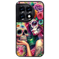 Coque noire taperso pour OnePlus 11 et 12 avec motif tete de mort calavera skull protection antichoc personnalisée