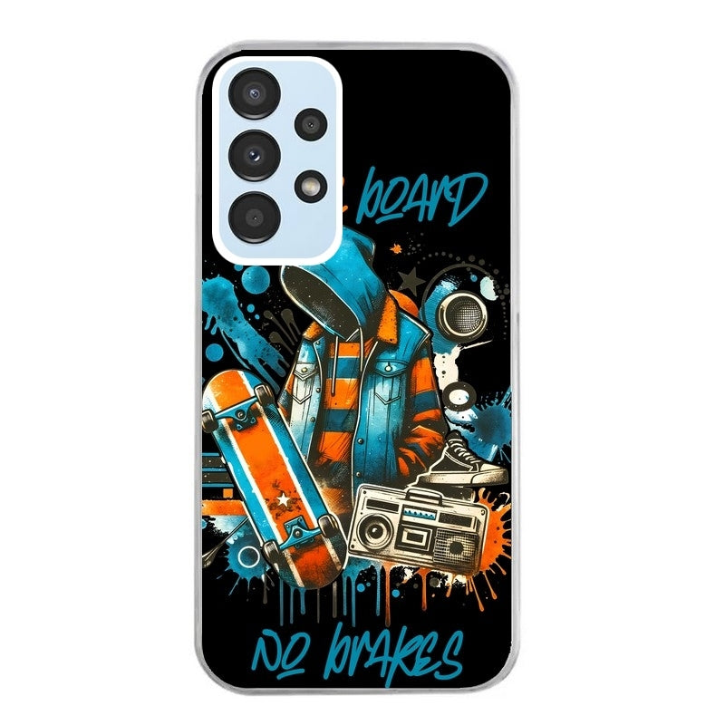 Coque taperso pour Galaxy A13 4G et 5G A23 A53 avec motif skate board protection antichoc personnalisée