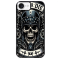 Coque noire taperso pour Iphone 17 17E AIR MAX PRO avec motif mort motard protection antichoc personnalisée