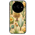 Coque noire taperso pour Redmi A3 avec motif cactus et succulent protection antichoc personnalisée