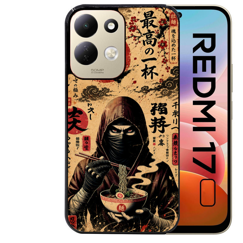 Coque pour Redmi 17 et 17C 4G 5G ninja ramen