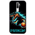 Coque noire taperso pour OPPO A5 A9 2020 avec motif basket et dino personnalisee protection antichoc personnalisée