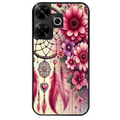 Coque noire taperso pour POCO M6 4G avec motif dreamcatcher et coeur protection antichoc personnalisée