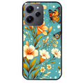 Coque noire taperso pour Redmi 12 4G et 5G avec motif fleur orange protection antichoc personnalisée