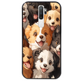 Coque noire taperso pour OPPO A5 A9 2020 avec motif chien smile protection antichoc personnalisée