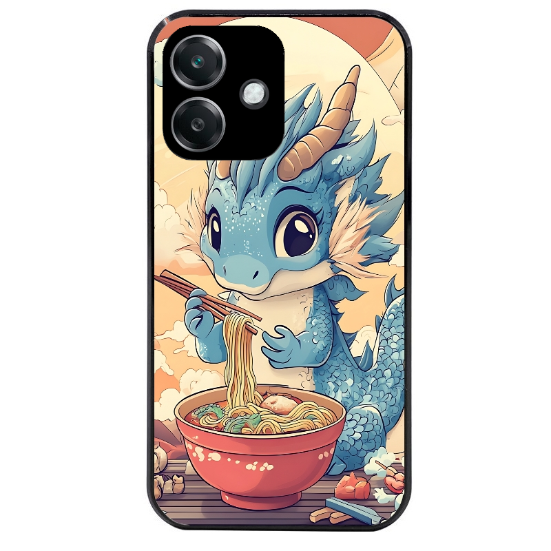 Coque noire taperso pour OPPO A40 avec motif dragon ramen 2 protection antichoc personnalisée