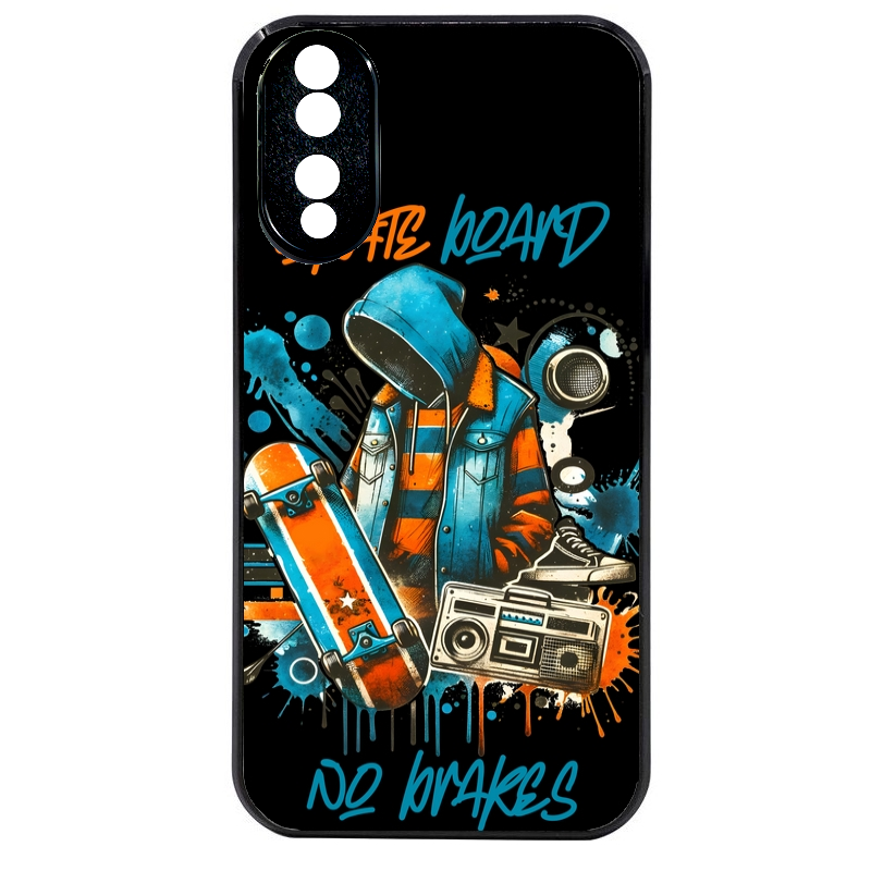 Coque noire taperso pour Honor 70 LITE 90 et LITE avec motif skate board protection antichoc personnalisée