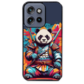 Coque noire taperso pour Moto Edge 60 et Neo Fusion Pro avec motif panda katana personnalisee protection antichoc personnalisée