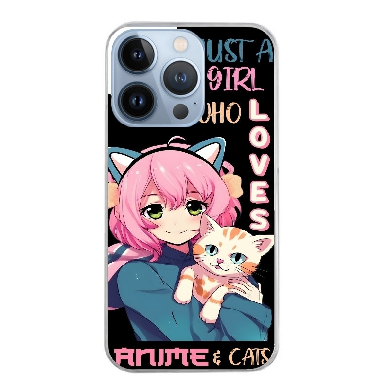 Coque taperso pour Iphone 14 et PRO PLUS PRO MAX avec motif anime et chat protection antichoc personnalisée
