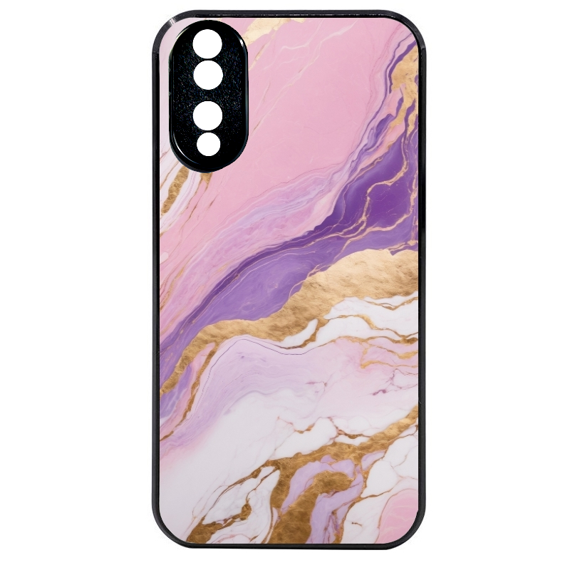 Coque noire taperso pour Honor 70 LITE 90 et LITE avec motif marbre violet protection antichoc personnalisée