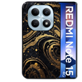Coque noire taperso pour Redmi Note 15 et PRO PLUS 4G 5G avec motif marbre noir protection antichoc personnalisée