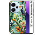 Coque noire taperso pour Redmi Note 13 PRO PLUS 5G avec motif perroquet tropical protection antichoc personnalisée
